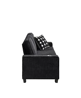 83.86"Corduroy Fabric sofa,Modern Compressed Couch,3-Seater Sofa, Furniture for Living Room,Bedroom,office