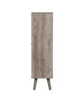 4 Door Shoe Rack, Freestanding Modern Shoe Storage Cabinet, for Entryway