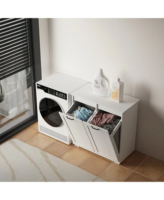 Laundry Cabinet, with 2 Removable Liner Bags