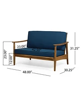 Willowbrook Acacia Wood Loveseat And Coffee Table Set