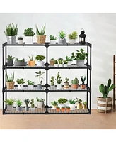 Heavy-Duty 4-Shelf Wire Rack (2-Pack) with Cover: 880 lbs Capacity, Anti-Rust, Anti-uv