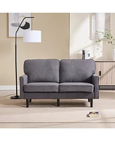 Mid Century Modern Loveseat Sofa with Usb (Gray)