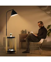 Matte Gold Floor Lamp for Living Room, Office, Reading