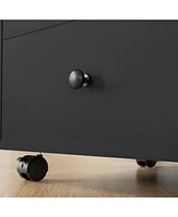 3 Drawer Home Office Storage Cabinet, Office Drawer on Wheels with Removable Tray, Under Desk Printer Stand with Storage