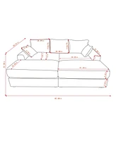 Modern Sectional Couch, 2 Pieces Corduroy Couch Cushion Covers