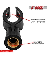 5 Core Microphone Clip Holder 6 Pieces Barrel Style with Screw Adapters 5/8 to 3/8 Inch - Mc-01 6 Pcs