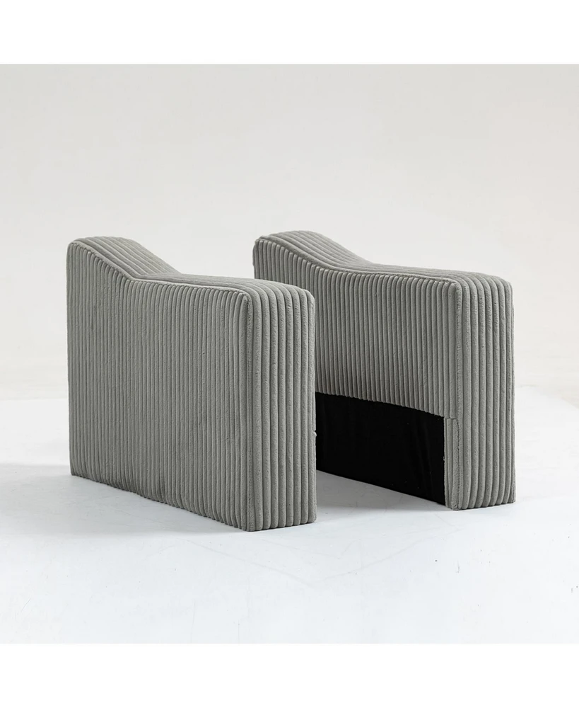 Gray Modular Sofa Arm/Back Module