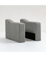 Gray Modular Sofa Arm/Back Module