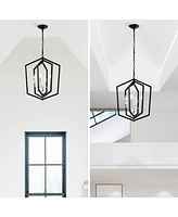 Matte Black Farmhouse Kitchen Chandeliers with Adjustable Height
