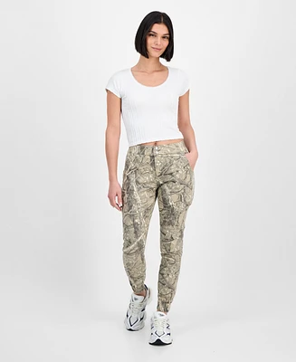 Madden Girl Juniors' Camo Print Jogger Pants