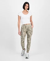 Madden Girl Juniors' Camo Print Jogger Pants