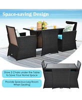 Gymax 3PCS Patio Wic