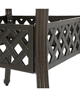 Versatile Aluminum Extendable Outdoor Dining Table for Patio