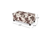 Contemporary Velvet Storage Ottoman with Ample Storage