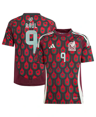 Adidas Big Boys and Girls Raul Jimenez Burgundy Mexico National Team 2024 Home Replica Player Jersey