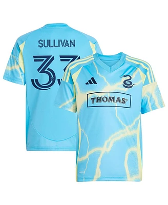 Adidas Big Boys and Girls Quinn Sullivan Blue Philadelphia Union 2025 The Voltage Kit Replica Player Jersey