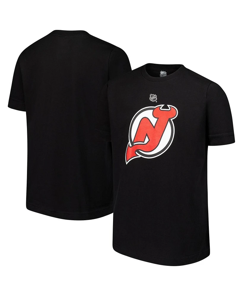 Outerstuff Big Boys and Girls Black New Jersey Devils Primary Logo T-Shirt