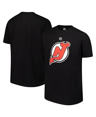Outerstuff Big Boys and Girls Black New Jersey Devils Primary Logo T-Shirt