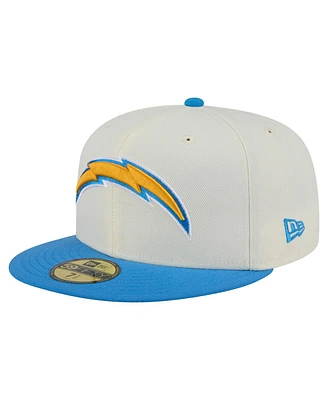 New Era Men's White/Powder Blue Los Angeles Chargers Main 59FIFTY Fitted Hat