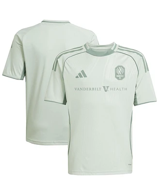 Adidas Big Boys and Girls Light Green Nashville Sc 2025 One Planet Pre-Match Jersey