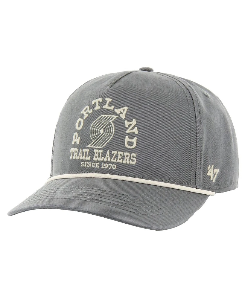 '47 Brand Men's Charcoal Portland Trail Blazers Canyon Ranchero Hitch Adjustable Hat