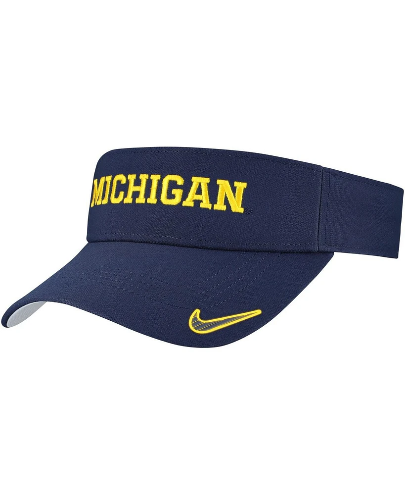 Nike Men's Navy Michigan Wolverines On-Field Ace Performance Adjustable Visor