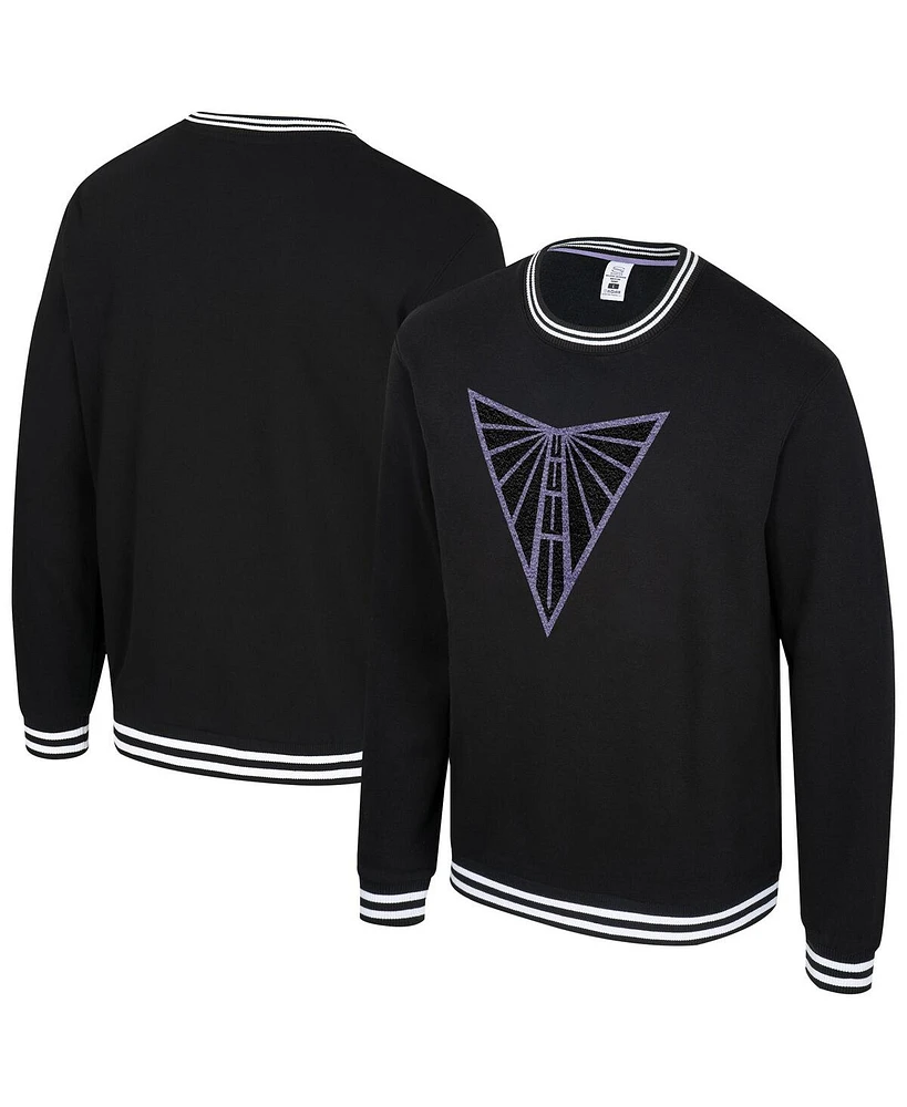 Stadium Essentials Men's and Women's Eclipse Black Golden State Valkyries Club Level Chenille Pullover Sweatshirt