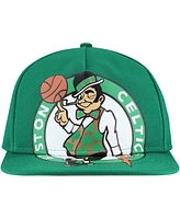New Era Men's Kelly Green Boston Celtics Oversized Puff Print Logo Golfer Snapback Hat