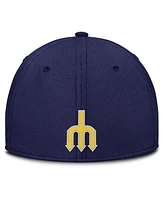 Nike Men's Gray/Navy Seattle Mariners Rise Swoosh Performance Flex Hat