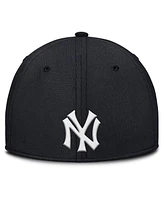 Nike Men's Navy/Gray New York Yankees Rise Swoosh Performance Flex Hat