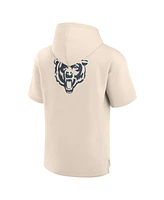 Fanatics Men's Cream Chicago Bears Elements Future Ground Lettering Short Sleeve Pullover Hoodie