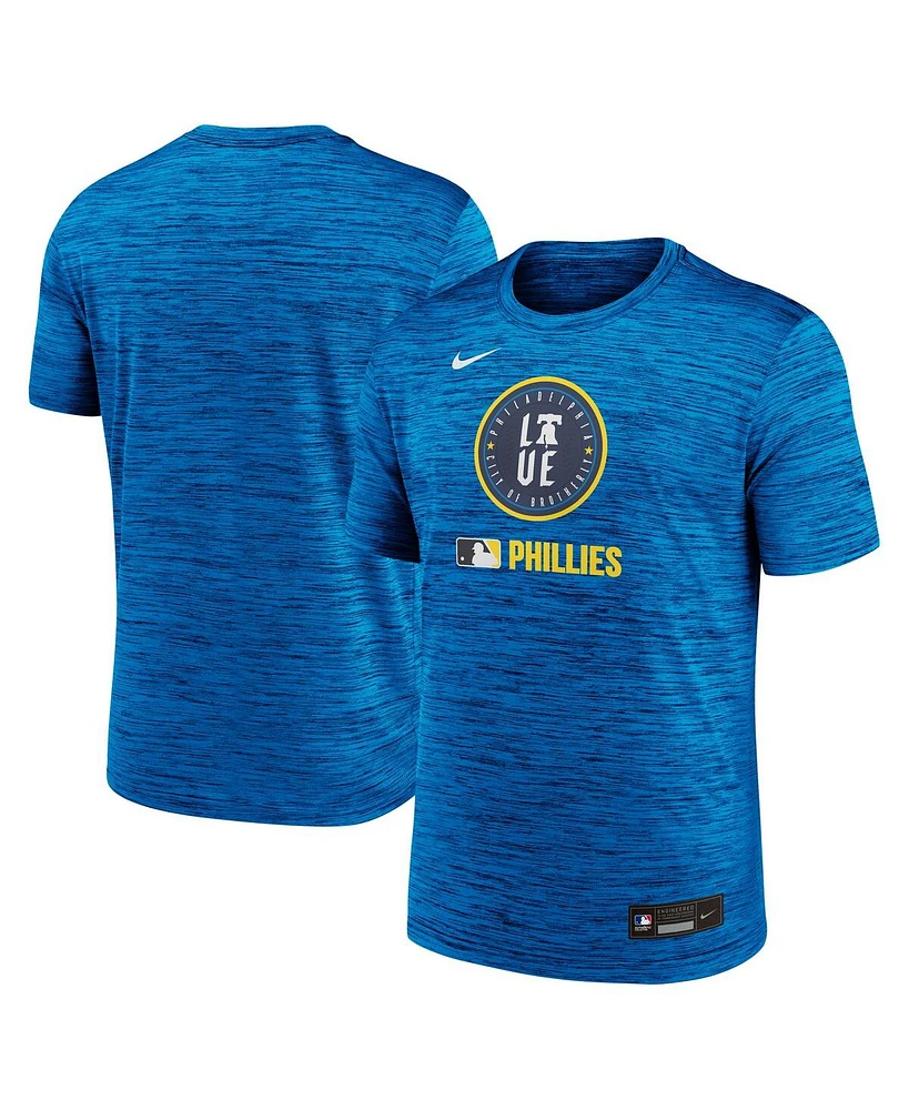 Nike Men's Royal Philadelphia Phillies 2025 City Connect Authentic Collection Velocity Performance T-Shirt