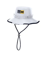 Jordan Men's White Michigan Wolverines Apex Swoosh Boonie Hat