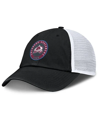 Fanatics Men's Black/White Colorado Avalanche Averie Trucker Adjustable Hat