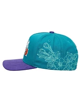 Mitchell & Ness Men's Teal/Purple Charlotte Hornets May Flowers Adjustable Hat