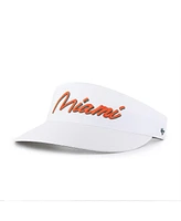 '47 Brand Men's White Miami Hurricanes Melbourne Brrr Adjustable Visor