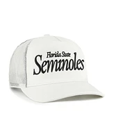 '47 Brand Men's and Women's Cream Florida State Seminoles Foundation Script Adjustable Trucker Hat
