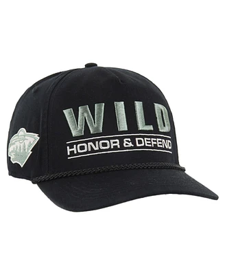 '47 Brand Men's Black Minnesota Wild Oht Military Appreciation Homeland Honor and Defend Hitch Adjustable Hat