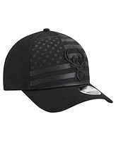 New Era Men's Black Milwaukee Bucks Game Day Flag A-Frame 9FORTY Adjustable Hat