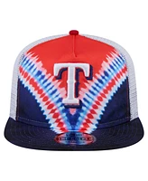 New Era Men's Texas Rangers Tie-Dye Golfer Trucker Adjustable Hat