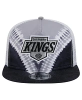 New Era Men's Black/Silver Los Angeles Kings Throwback V-Dye Adjustable Golfer Hat
