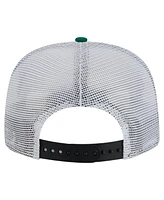 New Era Men's Black/Kelly Green Boston Celtics Throwback Dye Golfer Snapback Hat