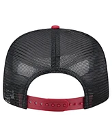 New Era Men's White/Red Arizona Diamondbacks Retro Script Trucker 9FIFTY Snapback Hat