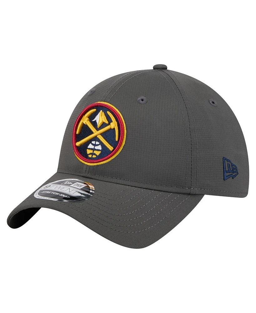 New Era Men's Charcoal Denver Nuggets Active Ripstop 9TWENTY Adjustable Hat