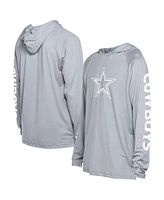New Era Men's Gray Dallas Cowboys Adventure Collection Raglan Long Sleeve Hoodie T-Shirt