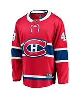 Fanatics Men's Lane Hutson Red Montreal Canadiens Home Breakaway Jersey