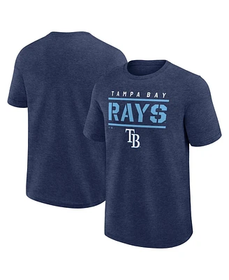 Fanatics Men's Heather Navy Tampa Bay Rays Top Notch T-Shirt