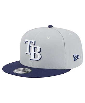 New Era Men's Gray/Navy Tampa Bay Rays 2-Tone Color Pack 9FIFTY Snapback Hat