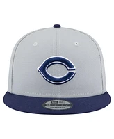 New Era Men's Gray/Navy Cincinnati Reds 2-Tone Color Pack 9FIFTY Snapback Hat