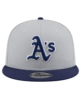 New Era Men's Gray/Navy Athletics 2-Tone Color Pack 9FIFTY Snapback Hat